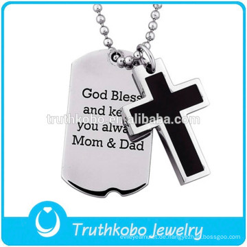 Mode Pet Schmuck Silber Tag Amulett Bibel Familie Schmuck Anhänger Jesus Großhandel Gebet Kreuz Religiöse Anhänger Schmuck